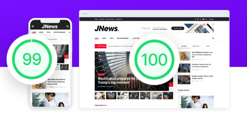 Jnews Theme tối ưu hóa tốc độ tải trang